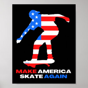 Affiche MAKE AMERICA SKATE AGAIN 50-50grind edition       