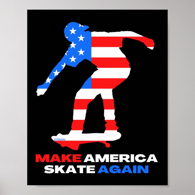 Affiche MAKE AMERICA SKATE AGAIN 50-50grind edition        (Devant)