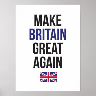 Affiche Make Britain Great Again UK First Flag