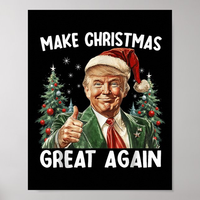Affiche Make Christmas Great Again Funny Santa Trump 2025  (Devant)