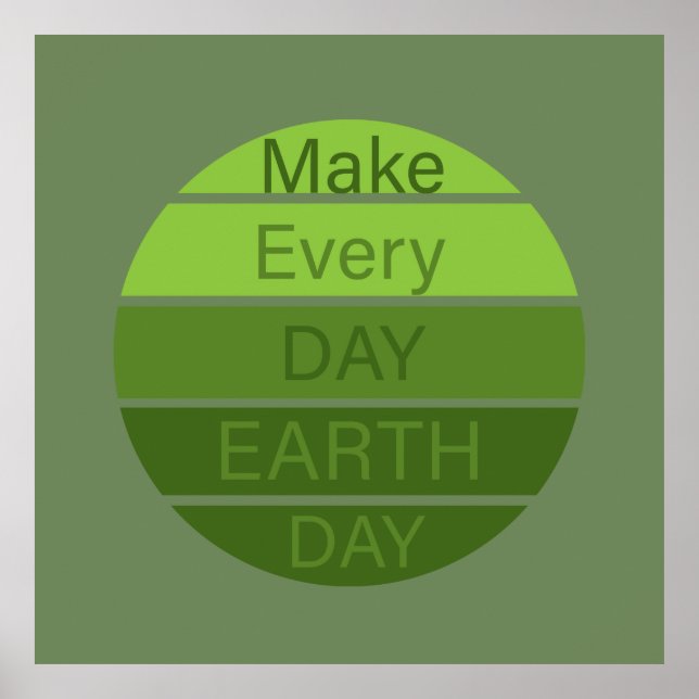 Affiche make every day earth day (Devant)