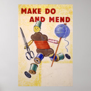 Affiche Make font et réparent l'affiche, 1939-1945