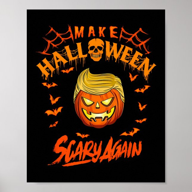 Affiche Make Halloween Scary Again Funny Trump  (Devant)