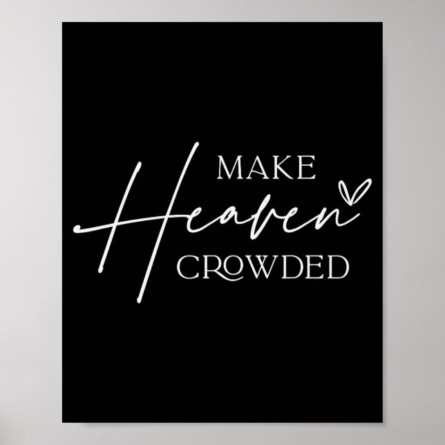 Affiche Make Heaven Crowded Cross - Minimalist Christian R (Devant)