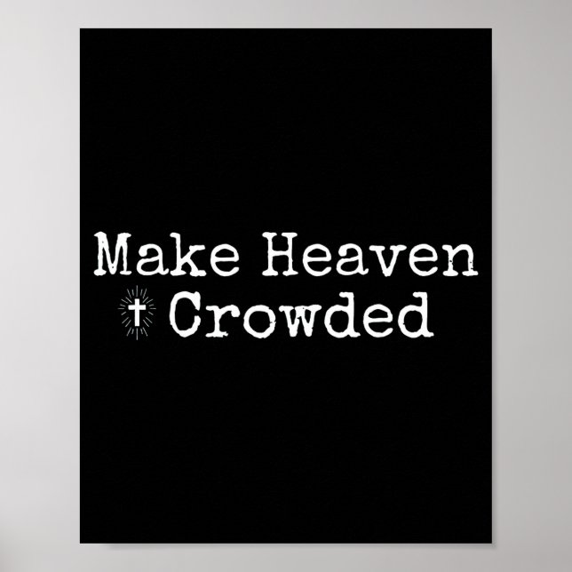 Affiche Make Heaven Crowded Cross - Minimalist Christian R (Devant)