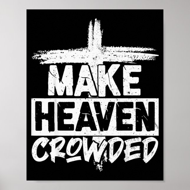Affiche Make Heaven Crowded Cross - Minimalist Christian R (Devant)