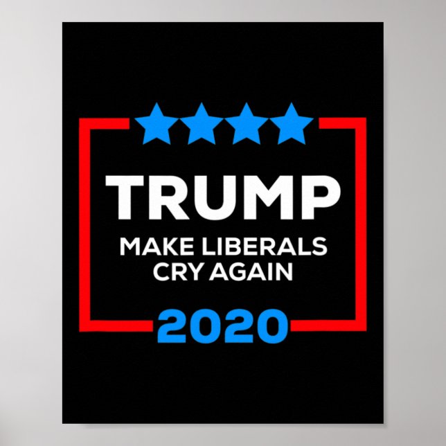 Affiche Make Liberals Cry Again Funny Pro Trump 4th Of Jul (Devant)