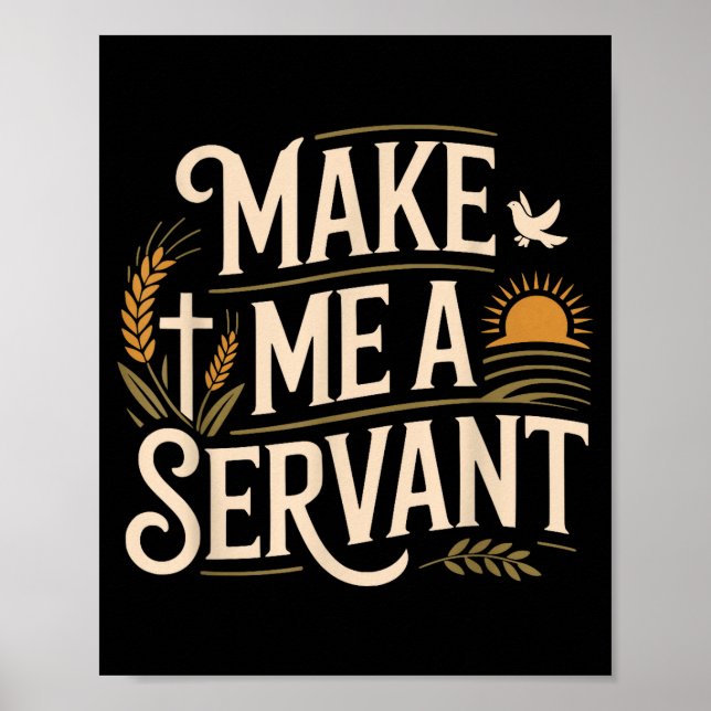 Affiche Make Me A Servant Faith-based Christian Worship  (Devant)