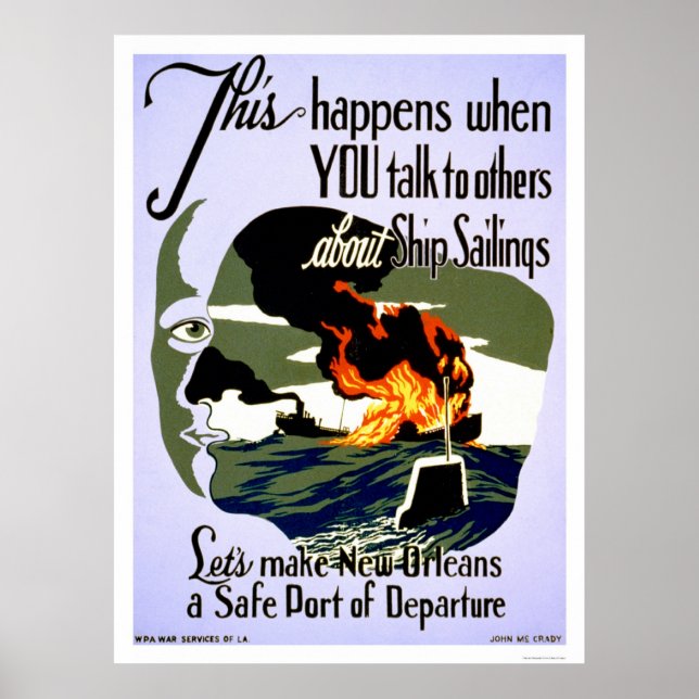 Affiche Make New Orleans Safe 1943 WPA (Devant)
