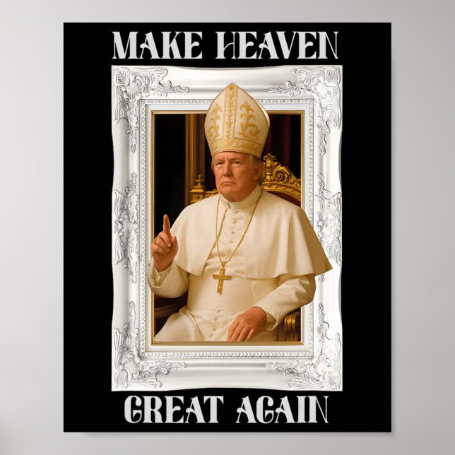 Affiche Make Vatican Great Again Funny Pope Trump Retro Ch (Devant)