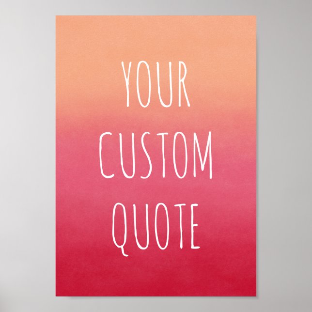 Affiche Make Your Own Motivational Quote Pink Abstract (Devant)