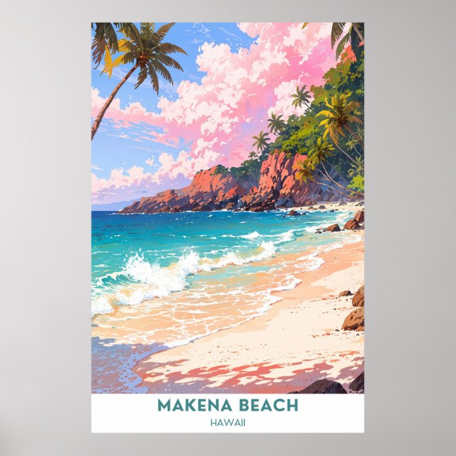 Affiche Makena Beach, Hawaii (Devant)