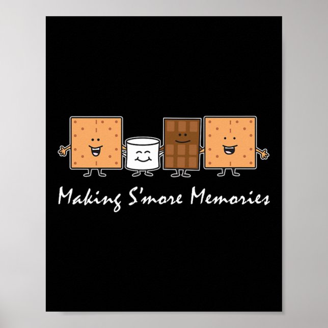 Affiche Making Smore Memories Camping Campfire Smores Cart (Devant)