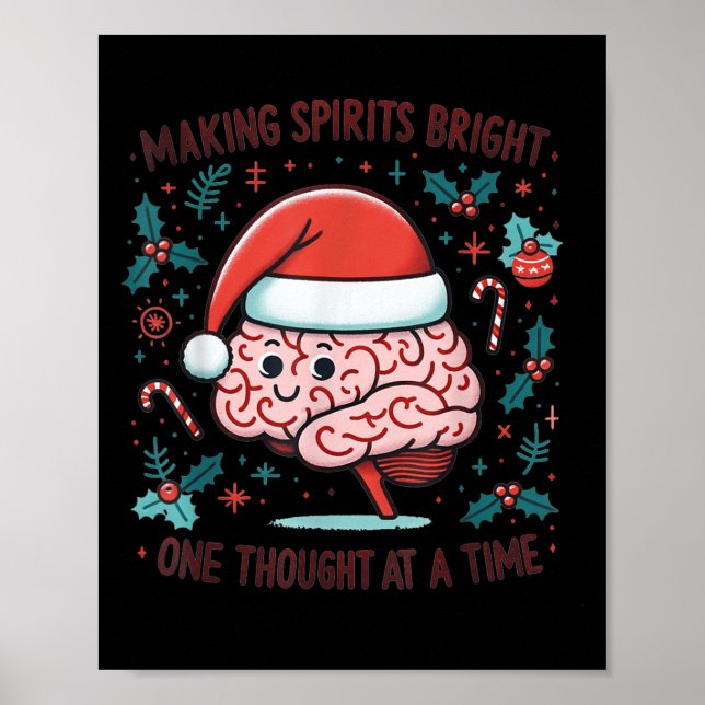 Affiche Making Srits Bright Funny Brain Christmas Mental H (Devant)