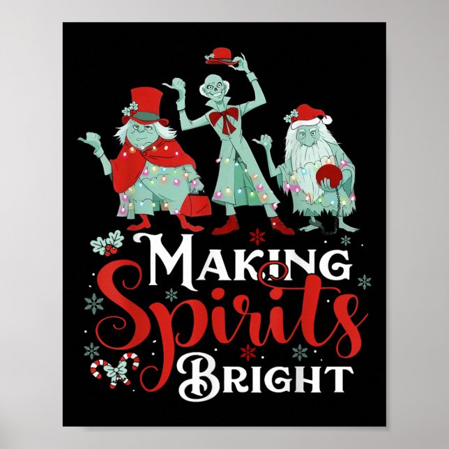 Affiche Making Srits Bright Funny Retro Ghost Christmas Co (Devant)