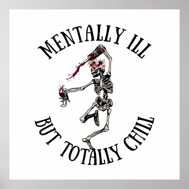 Affiche Mal, mais totalement cool citations drôles (Devant)