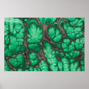 Affiche Malachite à motifs verts