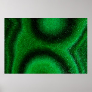 Affiche Malachite circulaire verte