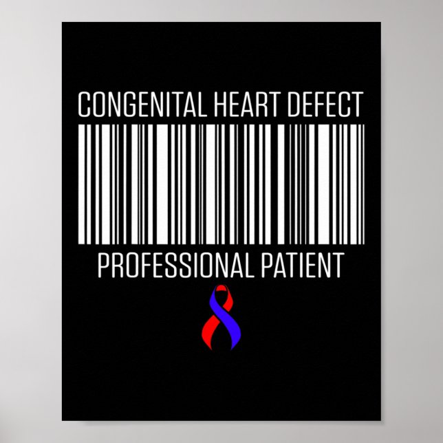 Affiche Maladie cardiaque Survivant Patient Chd Warrior (Devant)