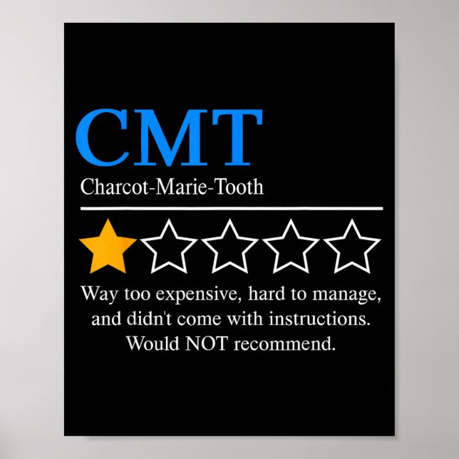 Affiche Maladie de Charcot Marie Tooth Sensibilisation Cmt (Devant)