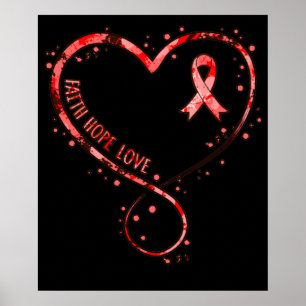 Affiche Maladie de Faith Hope Love Heart