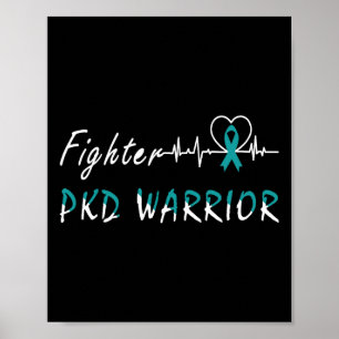 Affiche Maladie du rein Pkd Guerrier de soutien Combattant