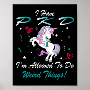 Affiche Maladie du rein Pkd Sensibilisation Unicorne Souti