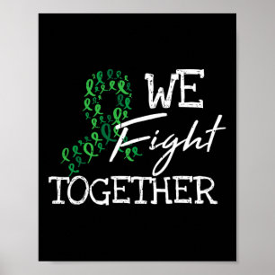 Affiche Maladie du rein Ribbon vert Famille Citation Sensi