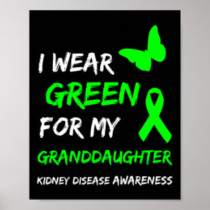 Affiche Maladie Je Porte Le Vert Pour Mon Grand-Fille Ruba