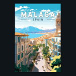 Affiche Malaga Espagne Travel Art Vintage<br><div class="desc">Conception de voyage vectoriel rétro Málaga. Nichée le long des rives ensoleillées du sud de l'Espagne,  Malaga séduit les voyageurs par son mélange captivant d'histoire riche,  de culture vivante et d'une beauté naturelle à couper le souffle.</div>