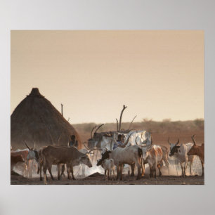 Affiche Malakal, village du groupe ethnique Dinka