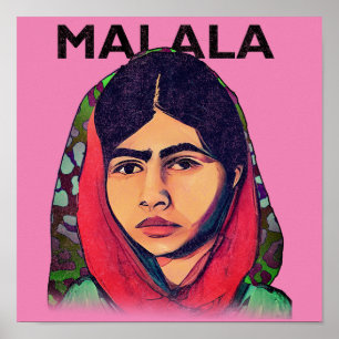 Affiche Malala Yousafzai, Inspirational Feminist Art
