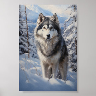 Affiche Malamute d'Alaska