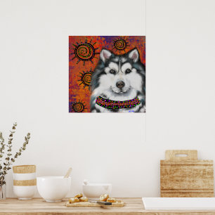 AFFICHE MALAMUTE D'ALASKA