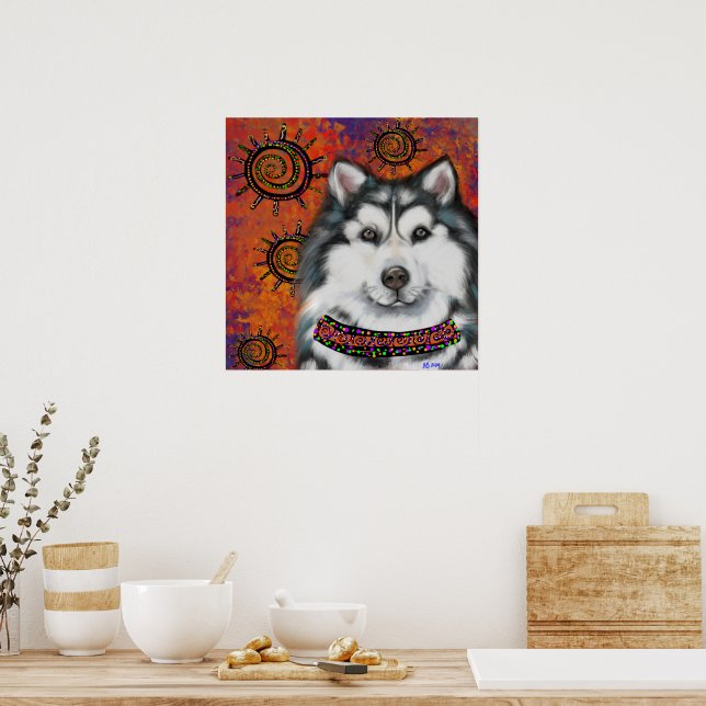 AFFICHE MALAMUTE D'ALASKA     (Cuisine)