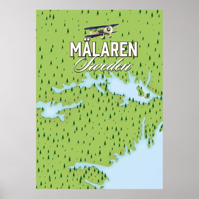 Affiche Mälaren Suède (Devant)