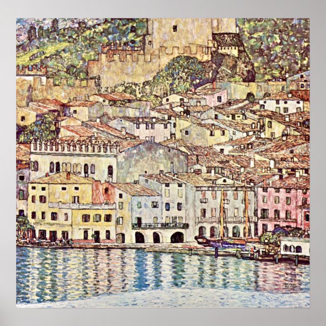 Affiche Malcesine au lac de Garde par Gustav Klimt (Devant)