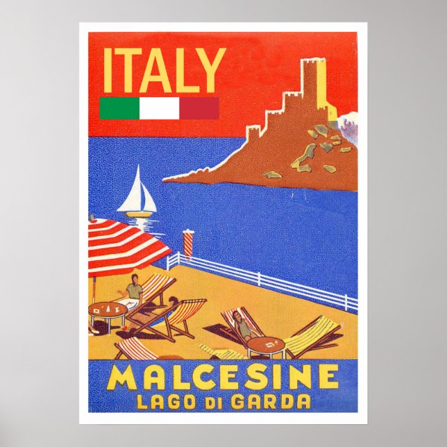 Affiche Malcesine castle, Lake Garda, Italy (Devant)