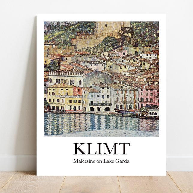 Affiche Malcesine sur le lac de Garde par Gustav Klimt (Italian Escape: Klimt's "Malcesine on Lake Garda." Golden hues adorn your walls)
