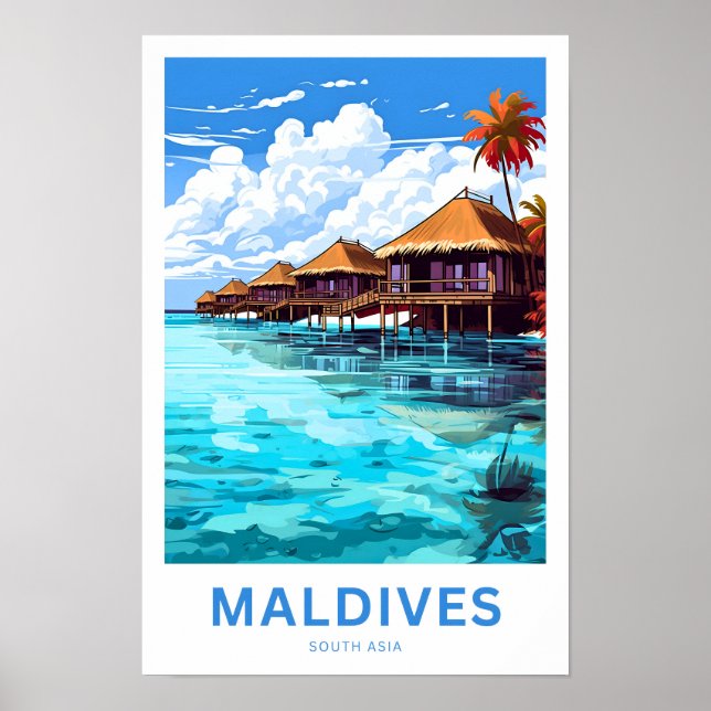 Affiche Maldives Asie du Sud Imprimer (Devant)