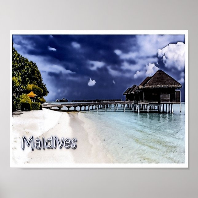 Affiche Maldives - Panorama - (Devant)