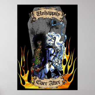 Affiche Malheureux Jamais Après - Lady Death Mort Mal Erni