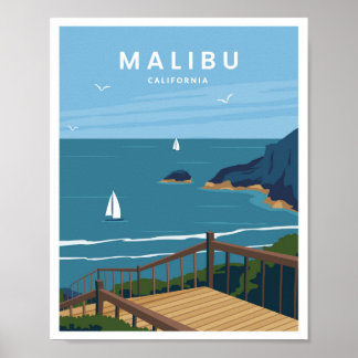 Affiche Malibu Californie