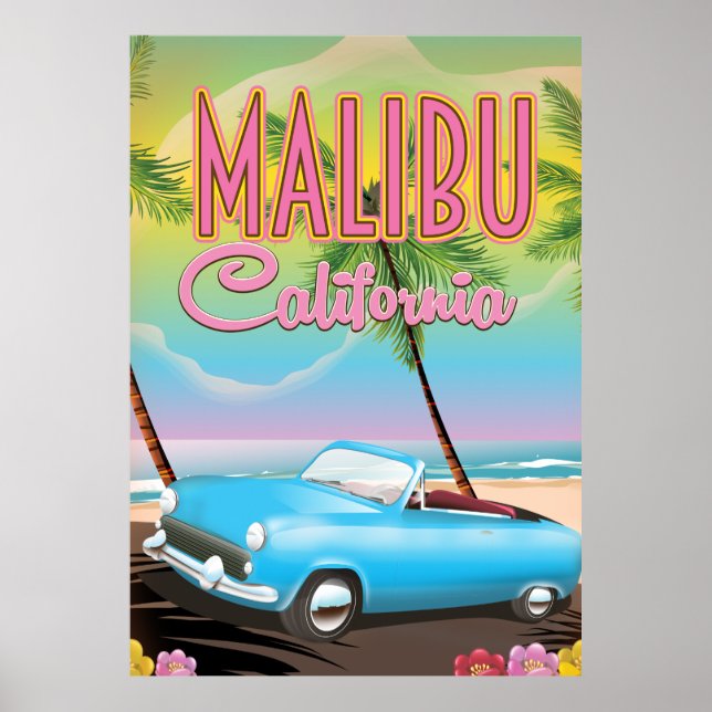 Affiche Malibu Californie (Devant)