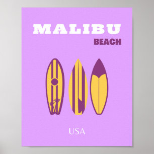 Affiche Malibu, Plage de Malibu, Preppy, Preppy Girl, Viol
