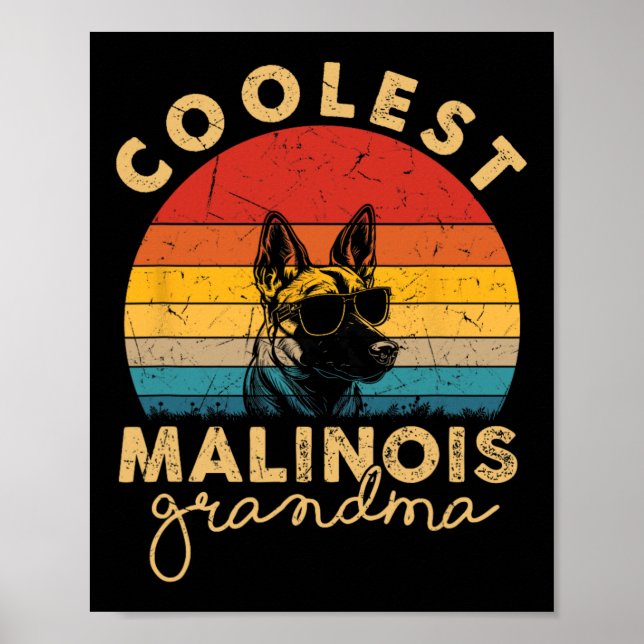 Affiche Malinois Les Cadeaux De Grand-Mère Les Plus Cools  (Devant)