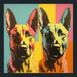 Affiche Malinois POP ART 2<br><div class="desc">Le graphique représente un chien malinois dans un style pop art, captant son énergie et son charisme à travers des couleurs audacieuses</div>