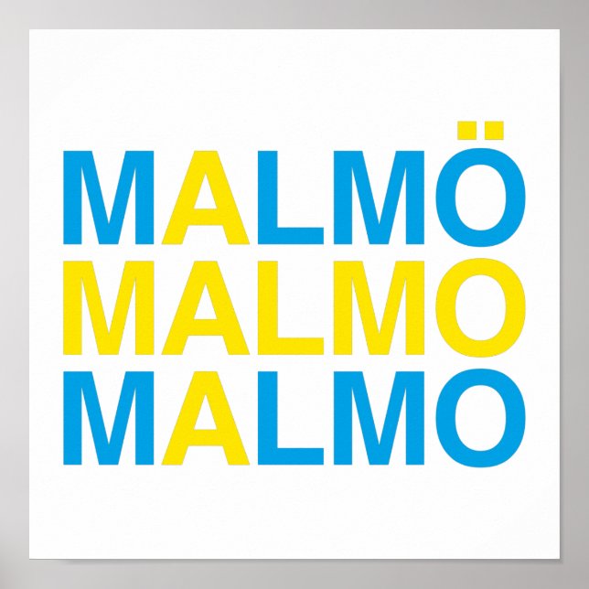Affiche MALMO Swedish Flag (Devant)