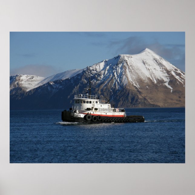 Affiche Malolo Tugboat en hollandais Harbour, AK (Devant)