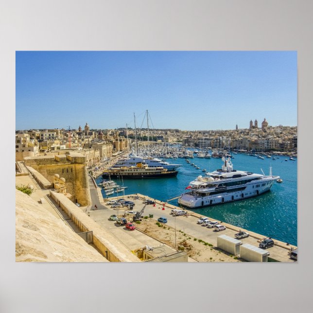 Affiche Malta Birgu Waterfront Fort St. Angelo Vittoriosa (Devant)